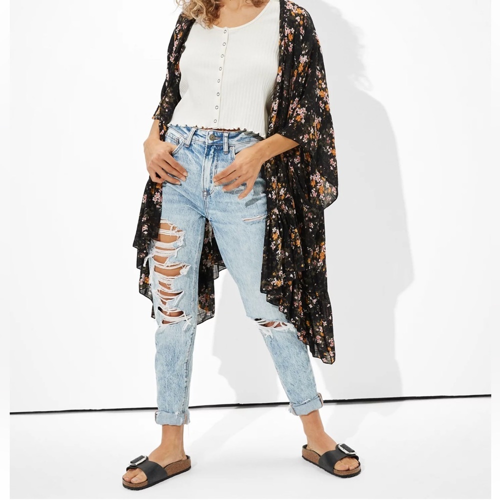 American Eagle Sheer Floral Kimono